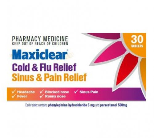 MAXICLEAR Cold & Flu Sinus &Pain 30