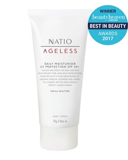 NATIO Ageless Daily Moisturiser UV Protection SPF 30+ 75g