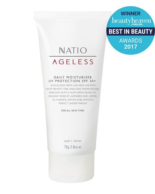 NATIO Ageless Daily Moisturiser UV Protection SPF 30+ 75g