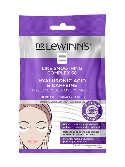 Dr Lewinns Line Smoothing Complex S8 Hyaluronic Acid & Caffeine Under Eye Mask