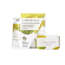 Linden Leaves Aromatherapy Synergy Pick Me Up Hand Cream & Cleansing Bar Set