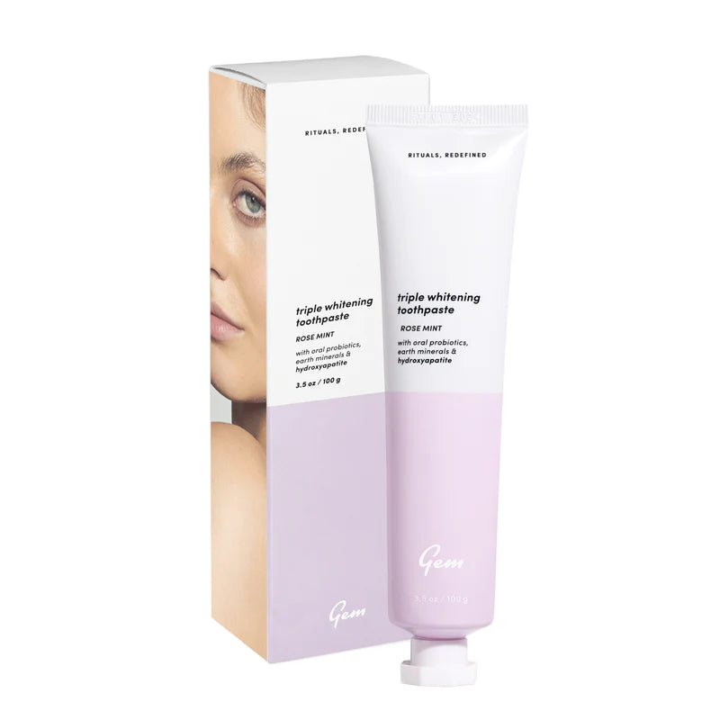 GEM Triple Whitening Toothpaste Rose Mint 100g