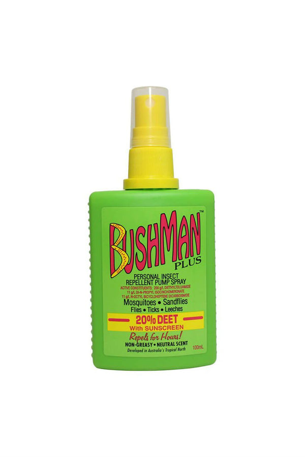BUSHMAN Plus Pump Spray 20% DEET + Sunscreen 100ml