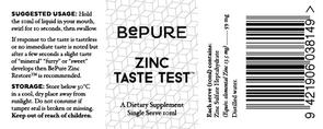 BePure Zinc Taste Test 10ml