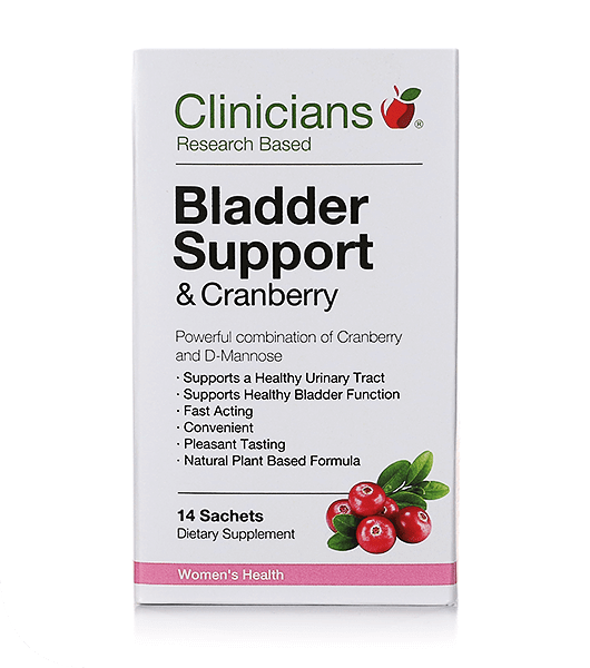 Clinicians Bladder Support + Cranberry 14 sachet Twin Pack