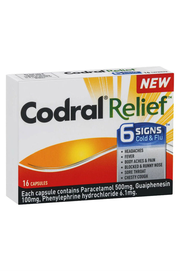 CODRAL Relief 6 Signs Capsules 16s