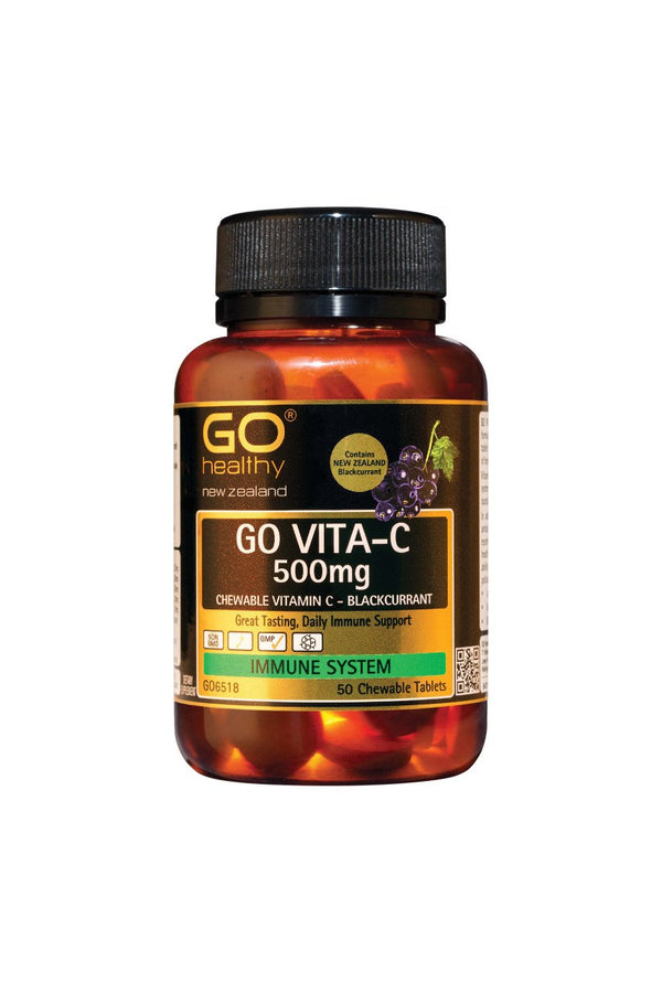 GO Vita-C 500mg B/Currant 50 Chew