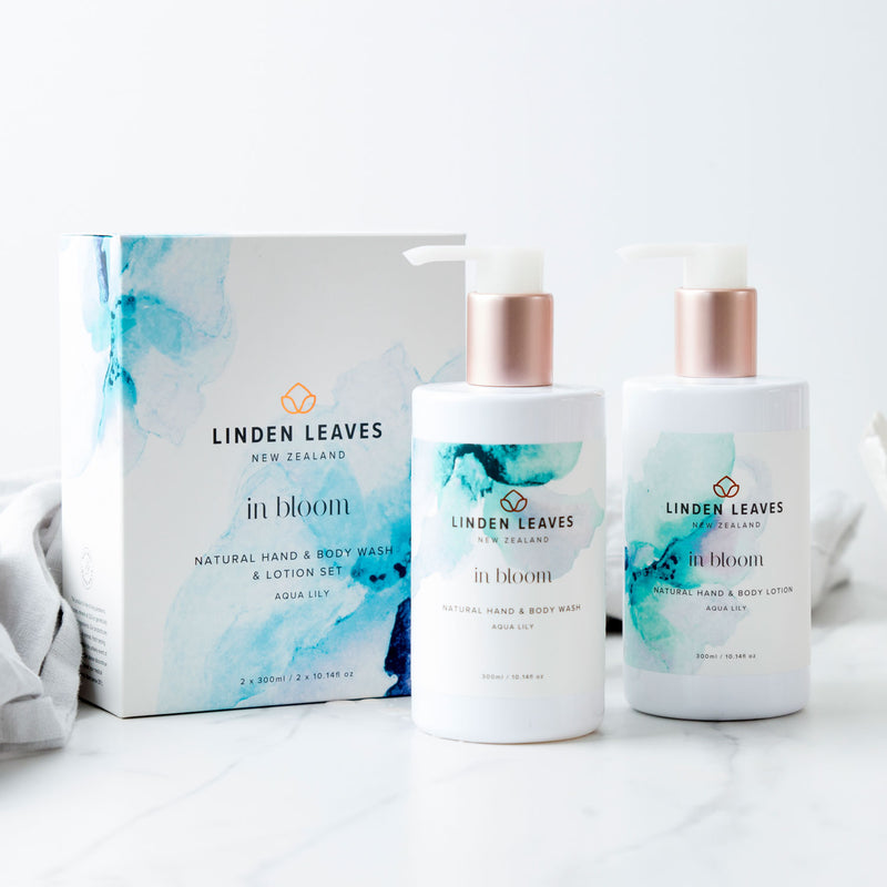 Linden Leaves In Bloom Aqua Lily Hand And Body Wash & Lotion Boxed Set 2x300ml
