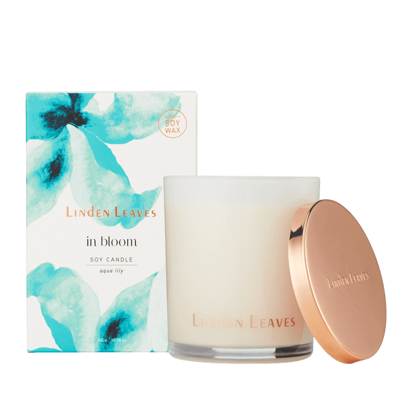 Linden Leaves In Bloom Aqua Lily Soy Candle 300g