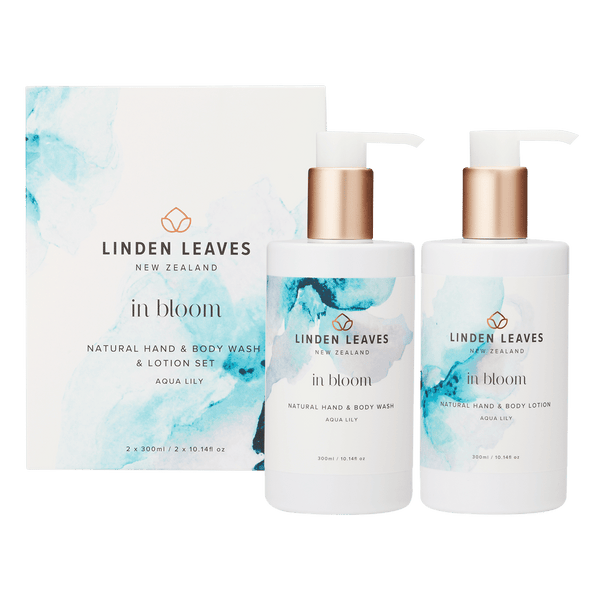 Linden Leaves In Bloom Aqua Lily Hand And Body Wash & Lotion Boxed Set 2x300ml