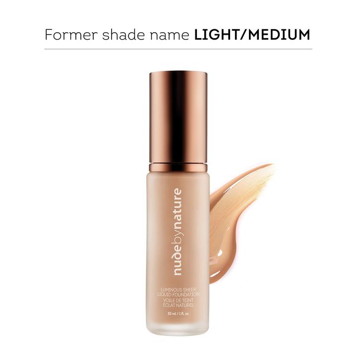 Nude By Nature Luminous Sheer Liquid Foundation W1 Rose Beige