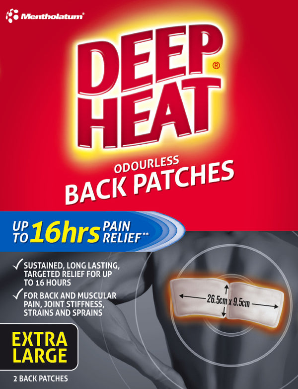 Mentholatum Deep Heat Back Patch 2 pack
