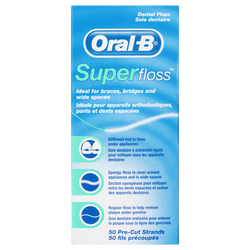 ORAL B Superfloss Pre Cut Stands 50pk