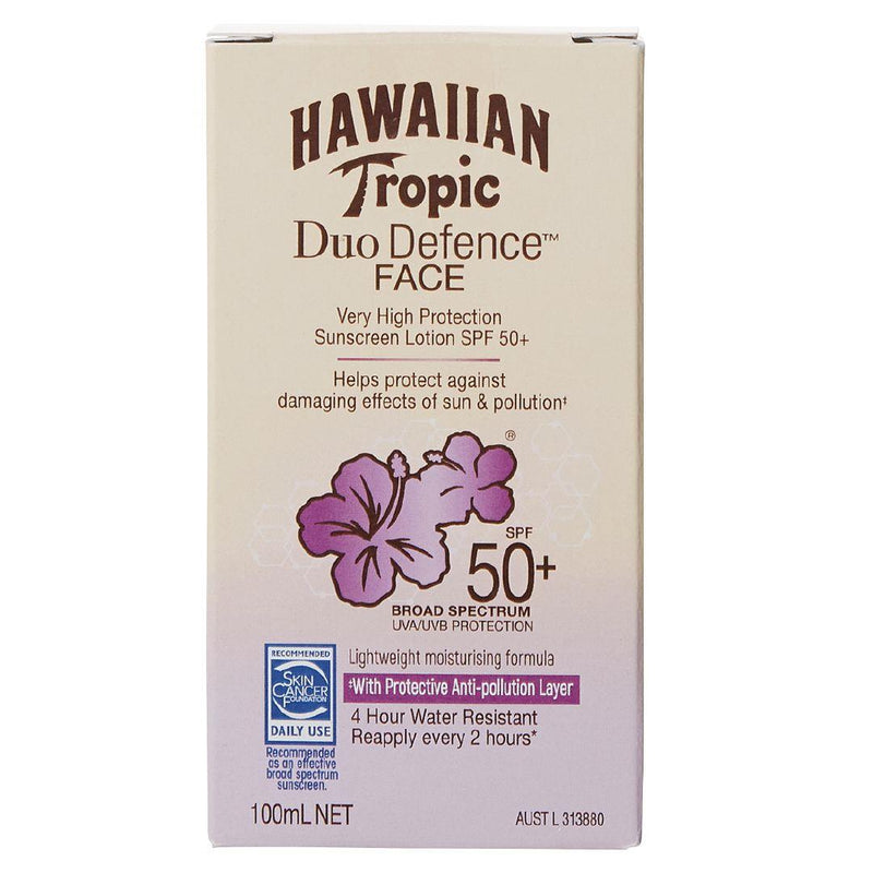 H/Tropic Duo Defence Face SunScreen SPF50+ 100ml