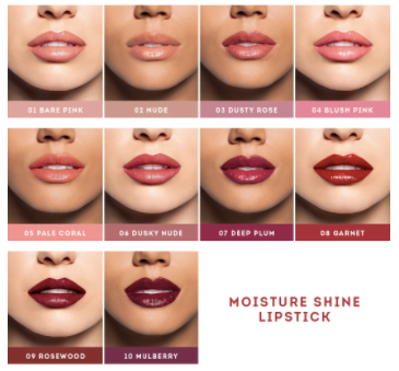 Nude By Nature Moisture Shine Lipstick 07 Deep Plum