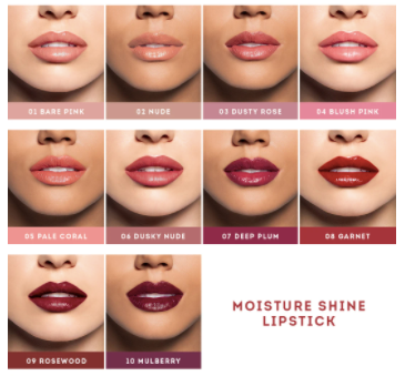 Nude By Nature Moisture Shine Lipstick 03 Dusty Rose