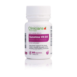 CLINICIANS Sunshine Vitamin D3 60 Tablets