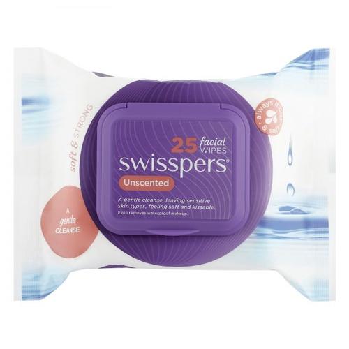 SWISSPERS Facial Wipes Unscented 25