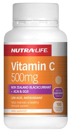 NL Vit C 500mg B/C + Acai&Goji 100T