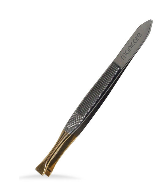 M'CARE Flat Tweezers - Gold Tipped