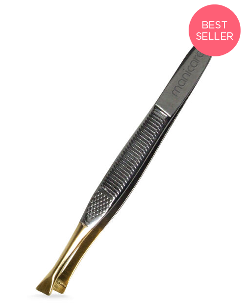 M'CARE Slant Tweezers - Gold Tipped
