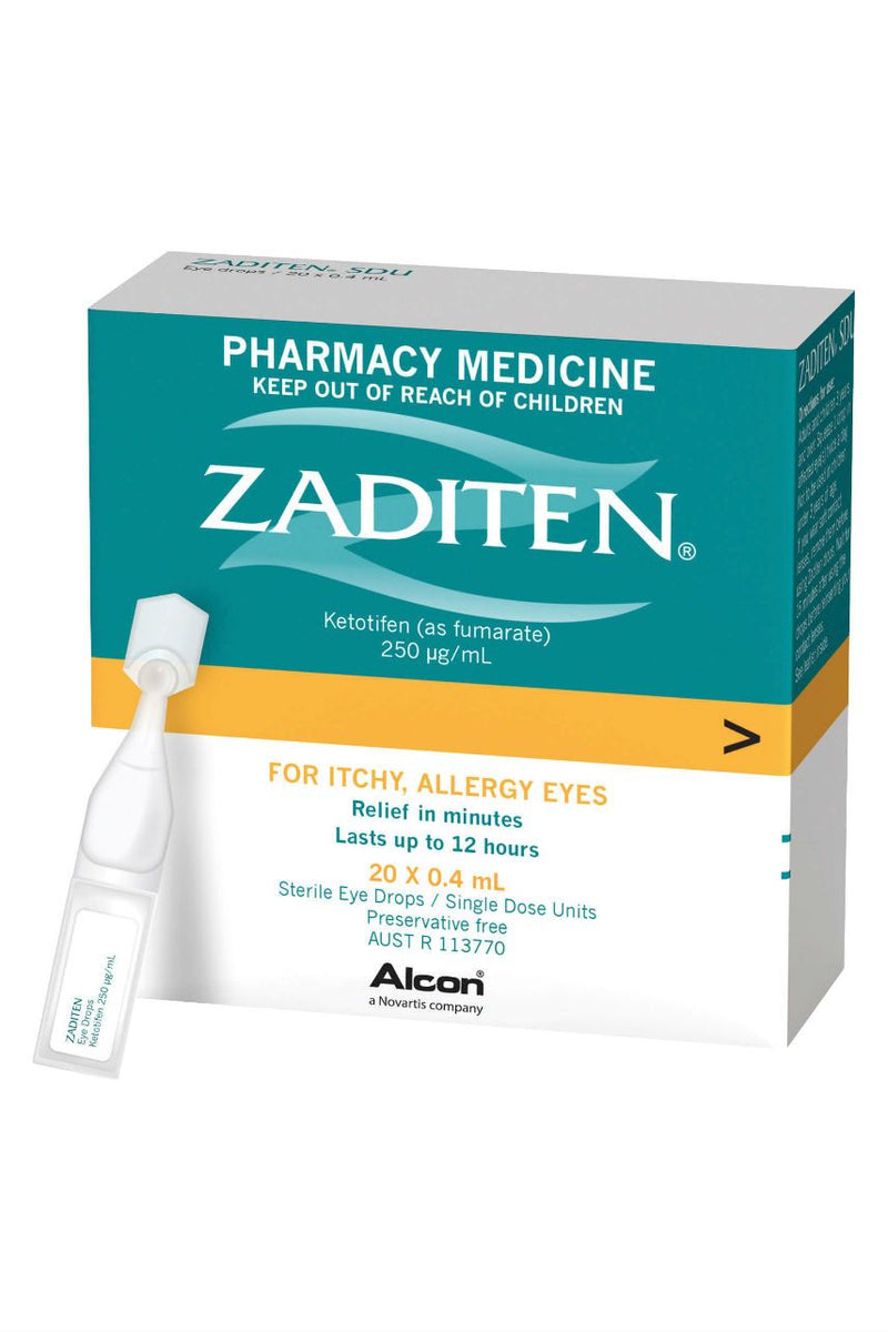 ZADITEN Single Dose Eye Drops 0.4ml 20pk