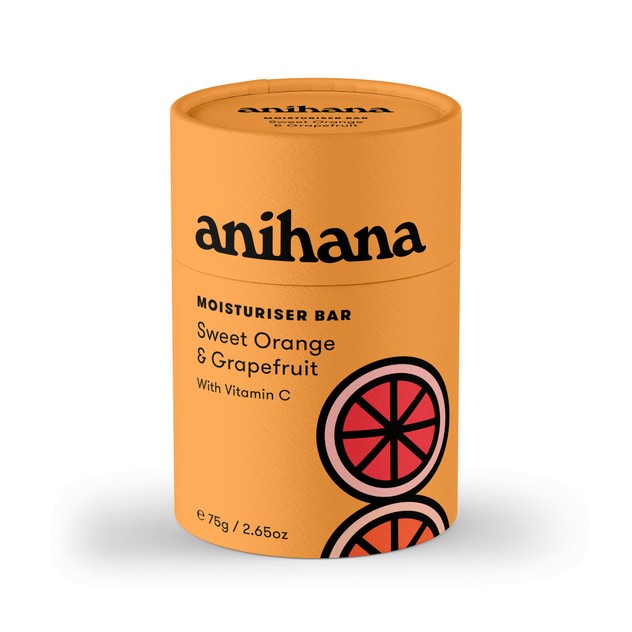 anihana Solid Moisturiser Orange & Grapefruit 75g