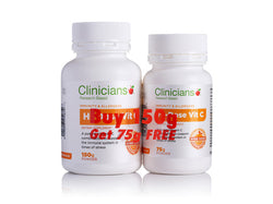 CLINICIANS Hi-Dose Vitamin C Powder 150g + 75g