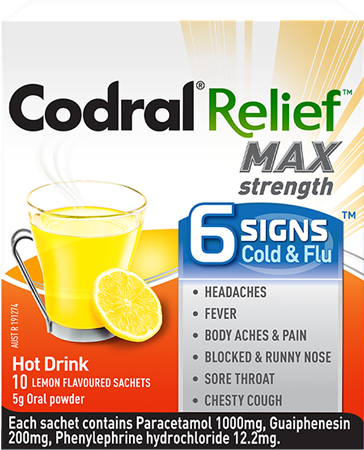 CODRAL Relief 6 Signs Hot Drink 10 Sachets