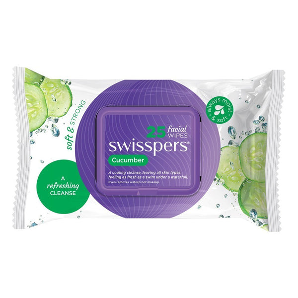 SWISSPERS Facial Cleanser Wipes Cucumber 25