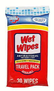 HealthSmart Wet Wipes Travel 30ct