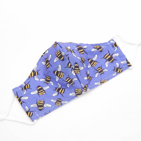 ECO CHIC Face Mask Blue Bee Reusable