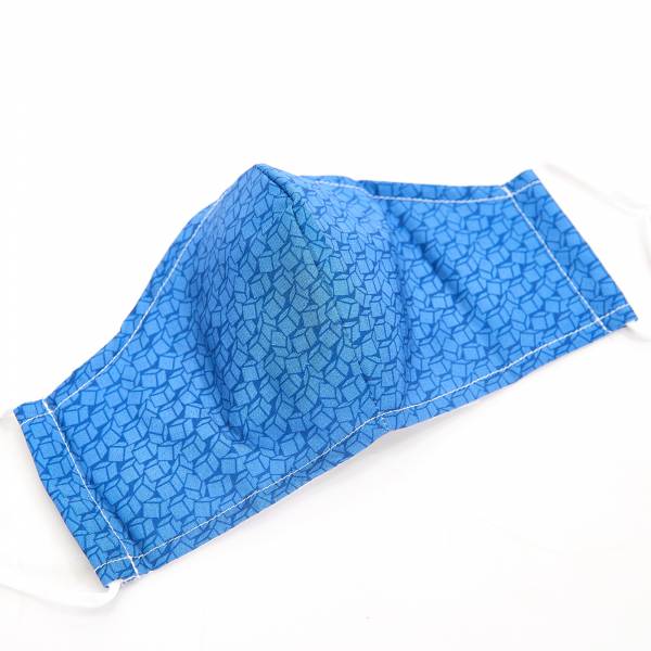 ECO CHIC Face Mask Blue Cubes Reusable