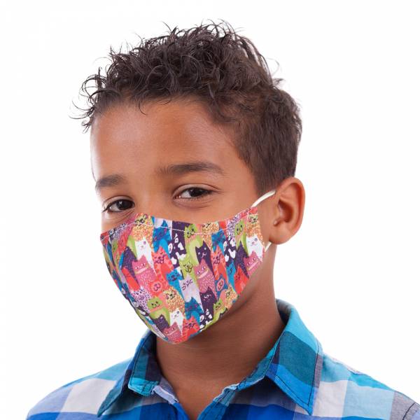 ECO CHIC Face Mask Kids Cats Reusable