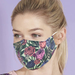 ECO CHIC Face Mask Peonies Reusable