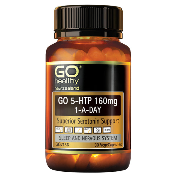 GO 5HTP 160mg 1-A-Day 30vcaps