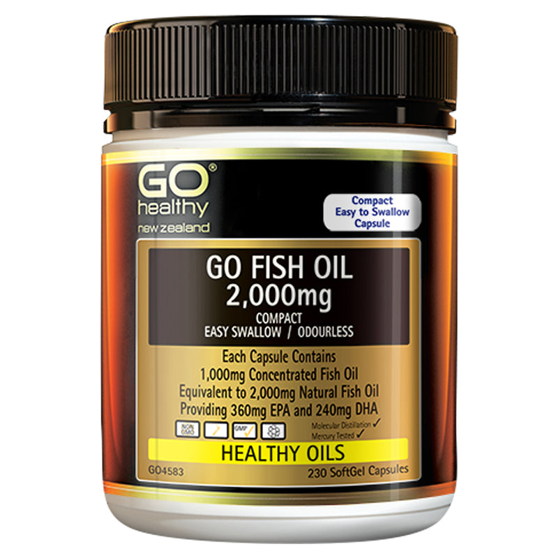 GO Fish Oil 2000mg Odourless 230cap