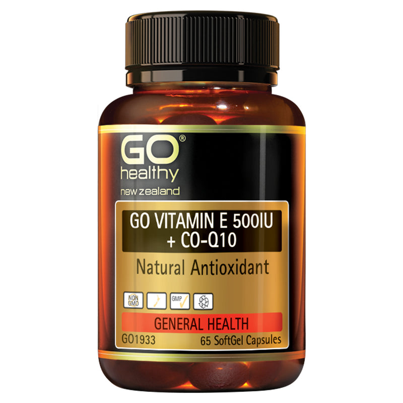 GO Vitamin E 500IU+CoQ10 65caps