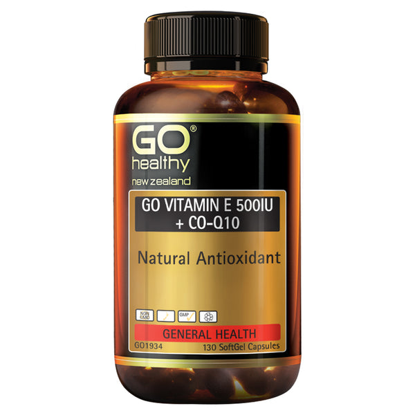 GO Vitamin E 500IU+CoQ10 65caps