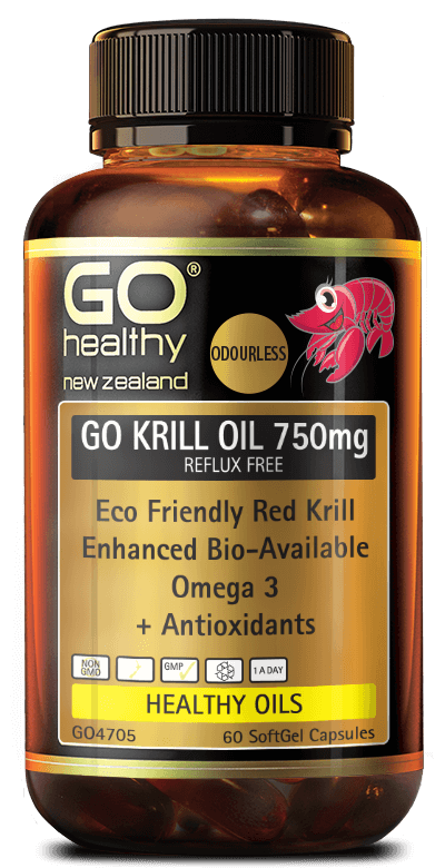 GO Krill Oil 750mg Reflux Free 60cp