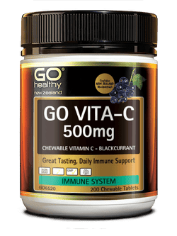 GO Vita-C 500mg B/Currant 200 Chew