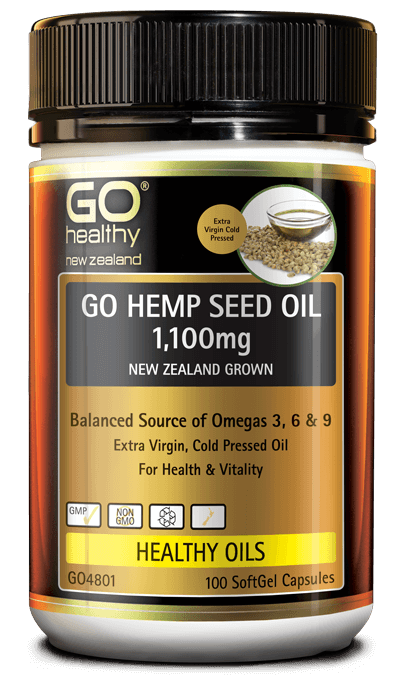 GO Hemp Seed Oil 1100mg NZ 100Cap