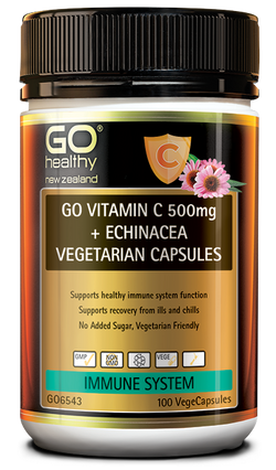 GO Vitamin C 500mg +Echinacea 100 vcaps