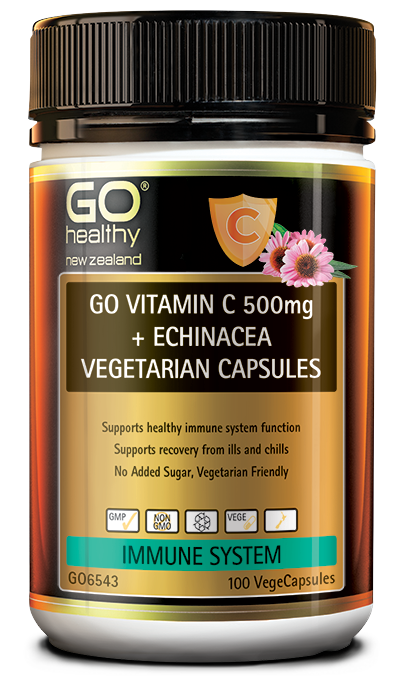 GO Vitamin C 500mg +Echinacea 100 vcaps