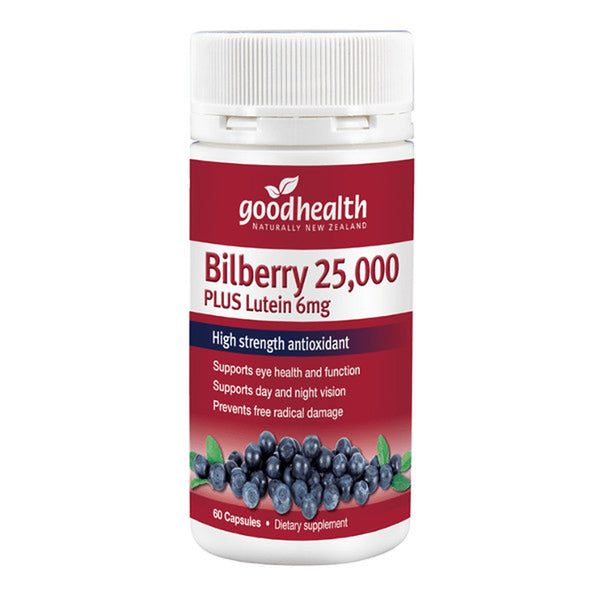 Good Health Bilberry 25000mg +Lutein 6mg 60caps
