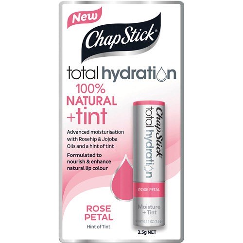 CHAPSTICK Total Hydration Tinted Lip Balm Rose Petal 3.5g