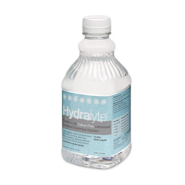 Hydralyte Liquid Colour Free Lemonade Flavoured 1 Litre