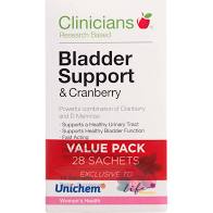 Clinicians Bladder Support + Cranberry 14 sachet Twin Pack