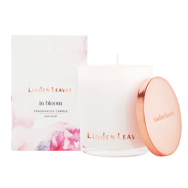 Linden Leaves In Bloom Pink Petal Fragranced Candle 300g