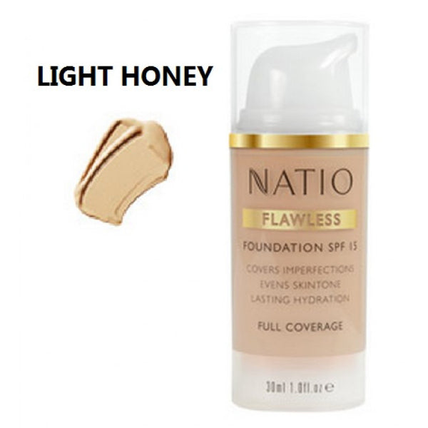 NATIO Flawless Foundation SPF 15 - Light Honey